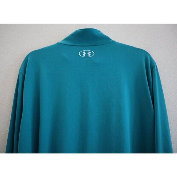 Under Armour 1376844-722 Men's Sz XLT Teal/White Team Tech L/S 1/4 Zip Pullover - Picture 5 of 11